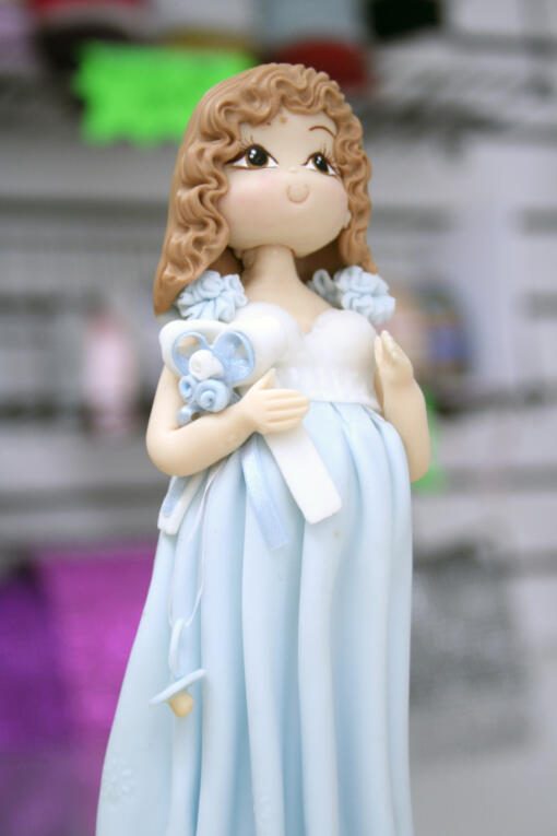Pregnant Girl Cake Topper