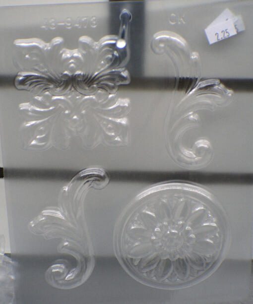 Plastic Small Boroque Design Chocolate Mold B