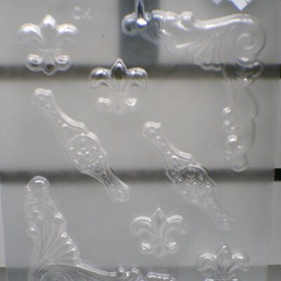 Plastic Small Boroque Design Chocolate Mold C