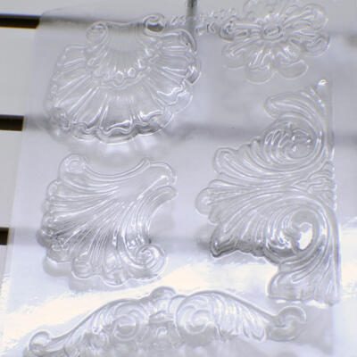 Plastic Small Boroque Design Chocolate Mold A