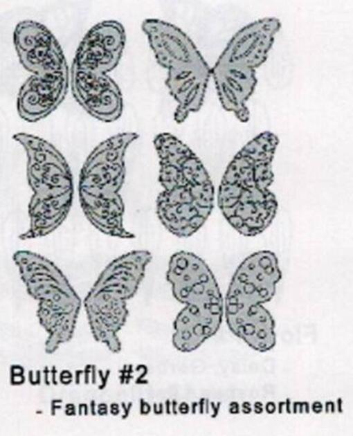 Gelatin Veining Sheet- Fantasy Butterfly Assortment - Image 2