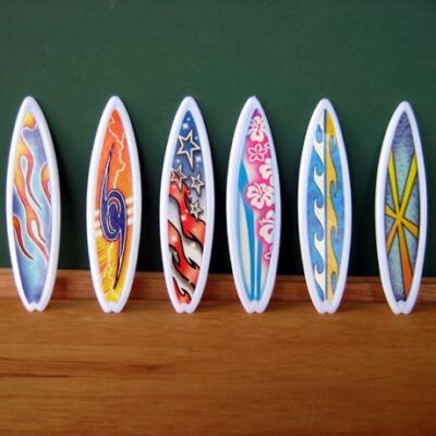 Surf Board Cupcake Toppers