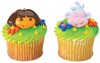 Dora Explorer Cupcake Rings