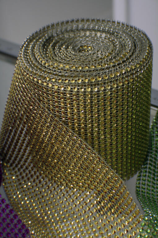 Diamond Mesh- Gold by Yard