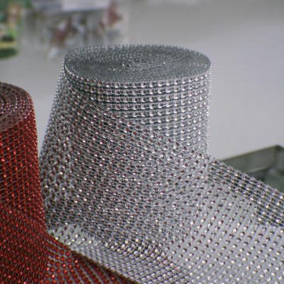 Diamond Mesh- Silver by Yard