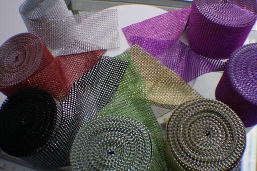 Diamond Mesh- Pink by Yard - Image 2