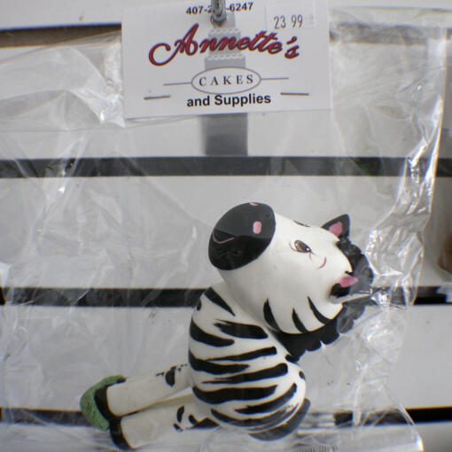 Zebra Gum Paste Cake Topper Large - Image 2
