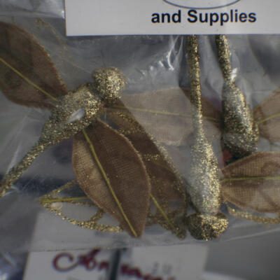 Glitter Dragonfly Cake Toppers - Gold