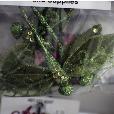 Glitter Dragonfly Cake Toppers- Green
