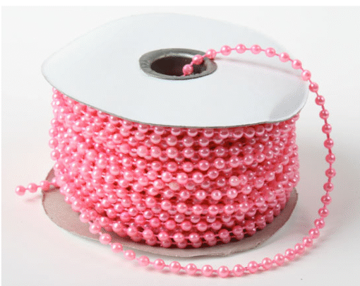 4mm Pearlised Fused String Pearl Beads - Raspberry