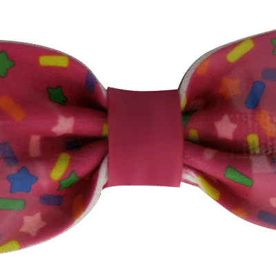 Gumpaste Bows - Large Pink Confetti Print