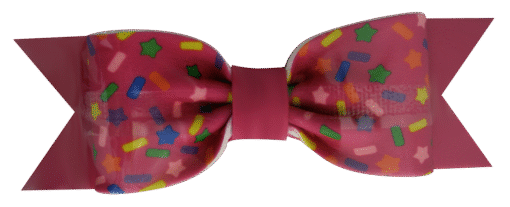 Gumpaste Bows - Large Pink Confetti Print