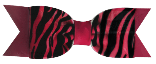 Fondant Bows - Pink Zebra Print
