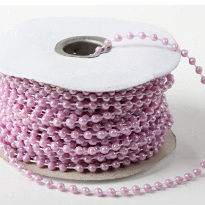 4mm Pearlised Fused String Pearl Beads - Lavender