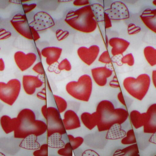 Grease Proof Ribbon by Yard- Lots O Hearts
