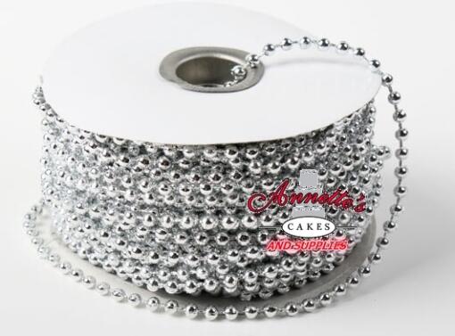4mm Metallic Fused String Pearl Beads - Silver