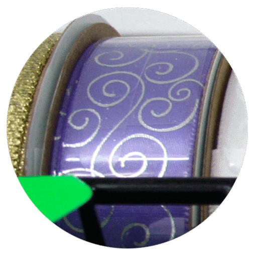 Swirl Pattern Ribbon - Silver/Purple