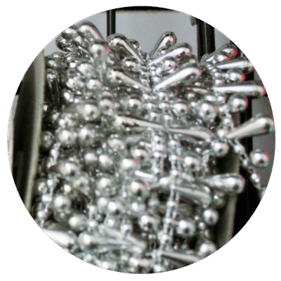 Teardrop Faux Pearl Trim Bead Accent - Silver