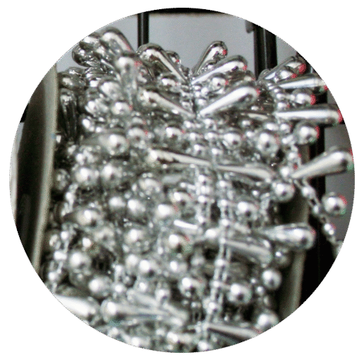 Teardrop Faux Pearl Trim Bead Accent - Silver