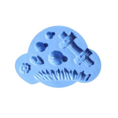Lady Bug and Garden Silicone Mold