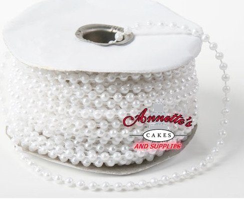 4mm Pearlised Fused String Pearl Beads - White