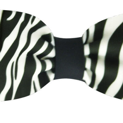 Fondant Bows- White Zebra Print