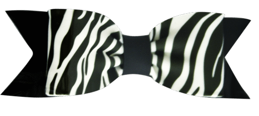 Fondant Bows- White Zebra Print