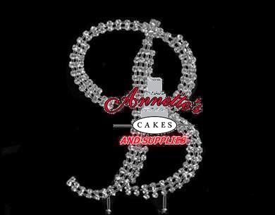 Rhinestone Cake Topper "B" Small
