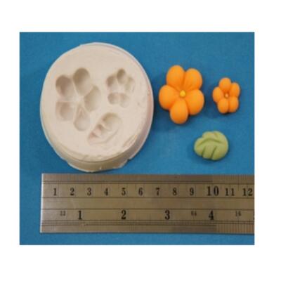 2 Hawaiian Flower Silicone Mold w Leaf