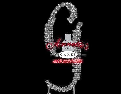 Rhinestone Cake Topper "G" Small