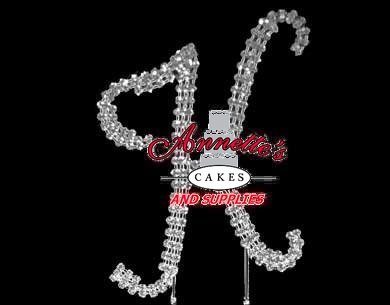 Rhinestone Cake Topper "K" Small