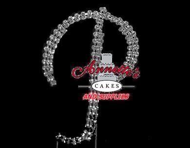 Rhinestone Cake Topper "P" Small