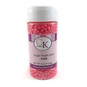 Sugar Pearls- Pink 4mm