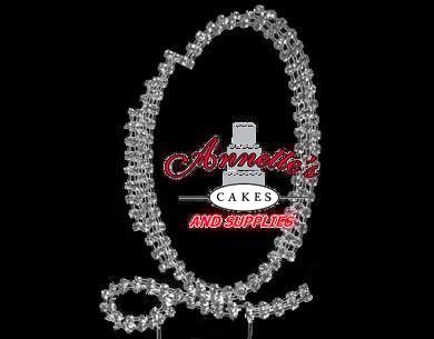 Rhinestone Cake Topper "Q" Small