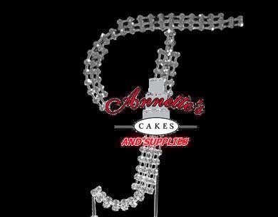 Rhinestone Cake Topper Large 5"- T