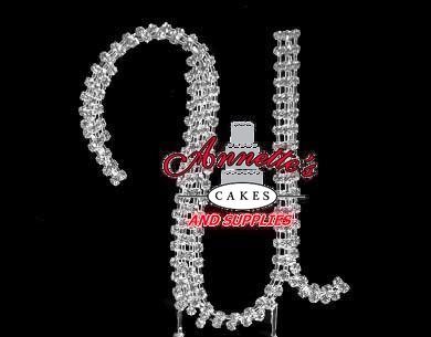 Rhinestone Cake Topper Large 5"- U