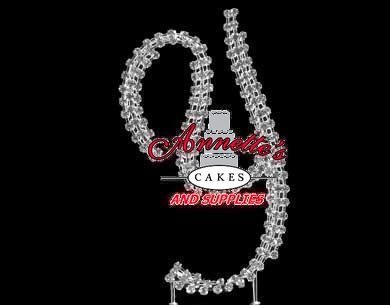 Rhinestone Cake Topper Large 5" - Y