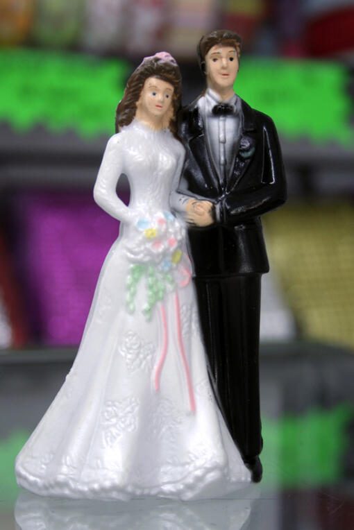 Traditional Wedding Cake Topper- Small
