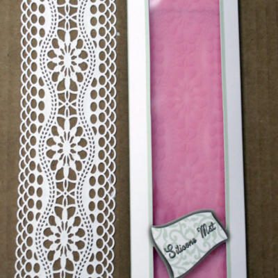 Silicone Mat- Medium Lace- Oval Flowers- 3"