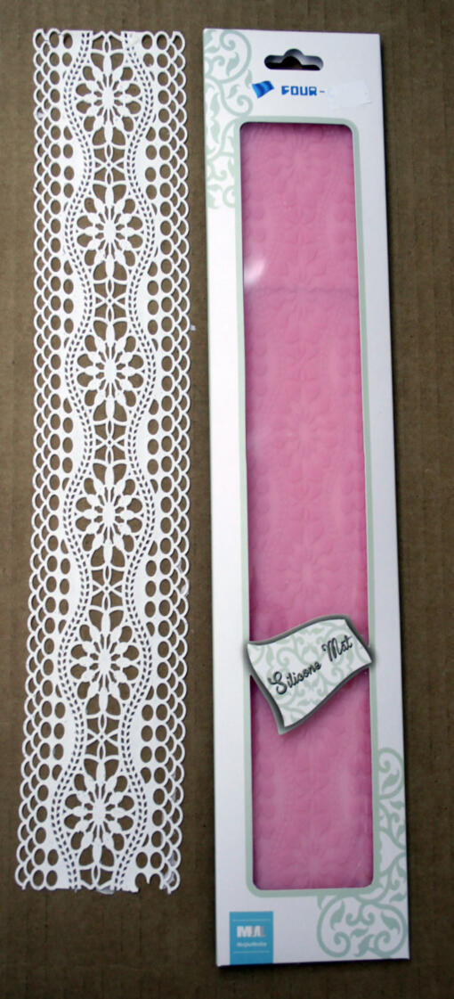 Silicone Mat- Medium Lace- Oval Flowers- 3"