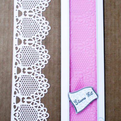 Silicone Cake Lace Mat- Medium- Oval Scalloped