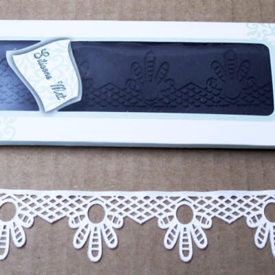 Silicone Cake Lace Mat- Small- Scalloped Flower