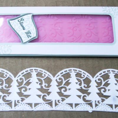 Silicone Cake Lace Mat- Small- Trees