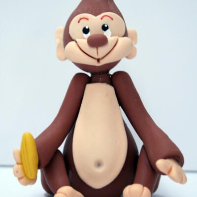 Monkey Gumpaste Cake Topper Medium