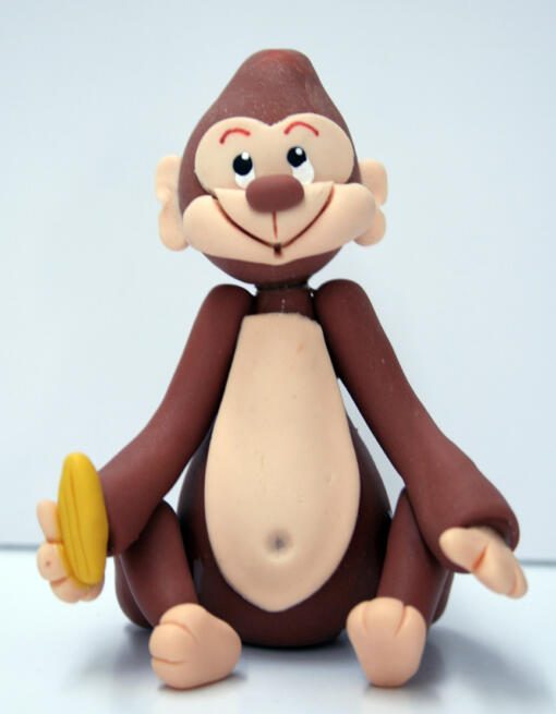 Monkey Gumpaste Cake Topper Medium