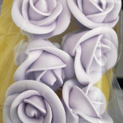 Small Royal Icing Roses - Lavender