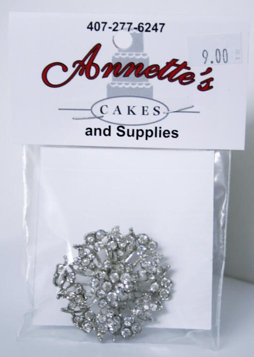 Brooch- Circle w/Flowers - Image 2