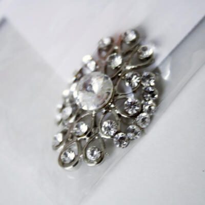 Mini Brooch- Silver Long