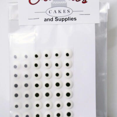 Gumpaste Eyes- Little Pupil White