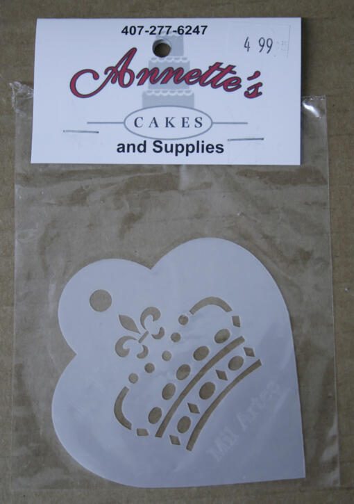 Cupcake Stencil- Simple Crown